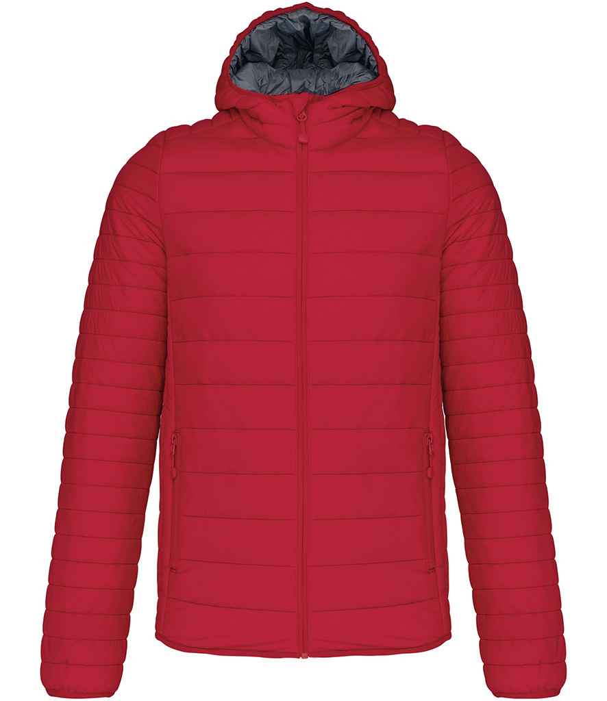 Kariban Lightweight Hooded Padded Jacket Red