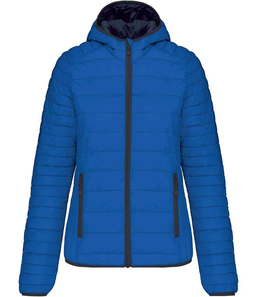 Kariban Ladies Lightweight Hooded Padded Jacket Light Royal Blue