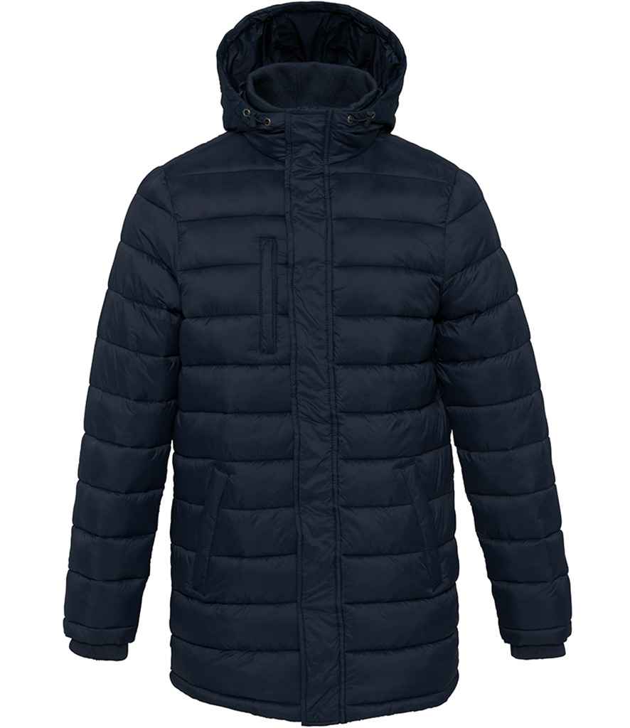 Kariban Lightweight Long Padded Parka Jacket Navy