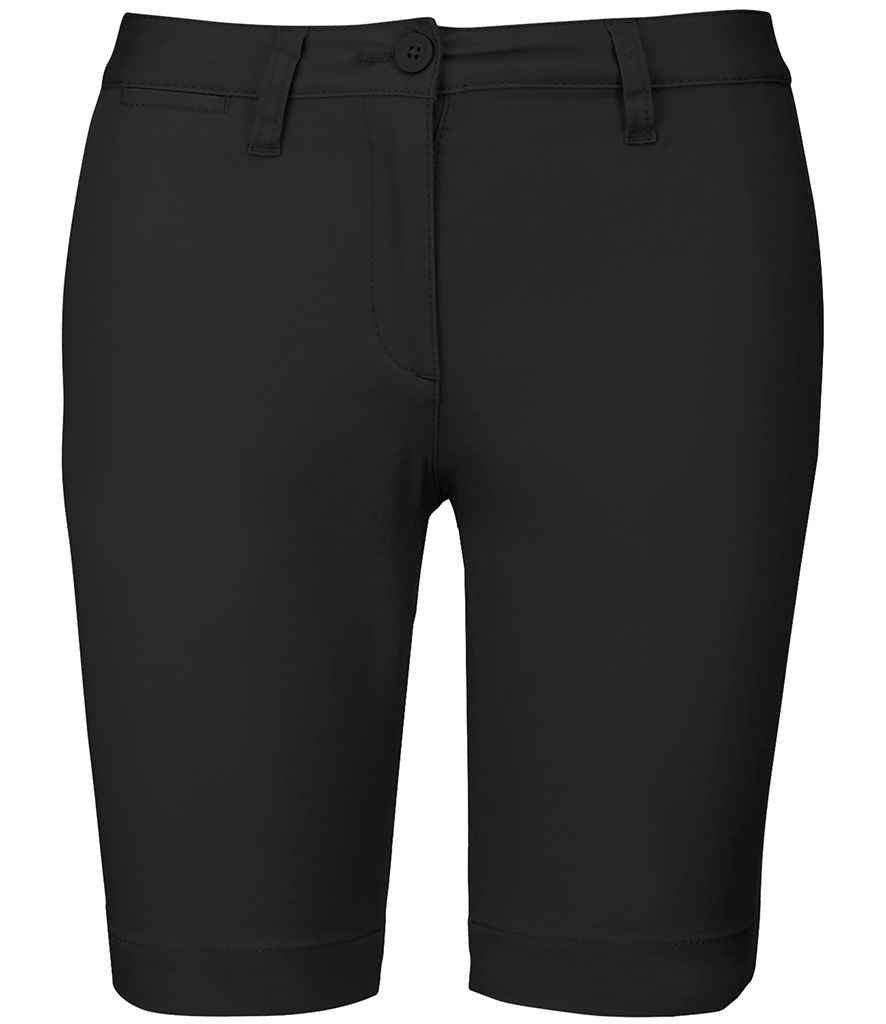 Kariban Ladies Chino Bermuda Shorts Black