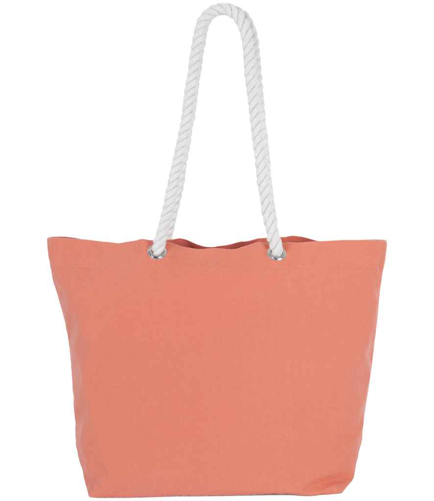 Kimood Marine Style Tote Bag Washed Tawny Orange