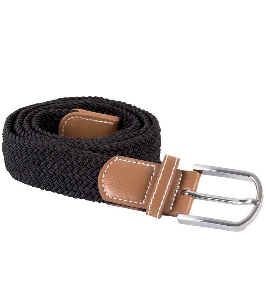 K-UP Braided Elasticated Belt Black