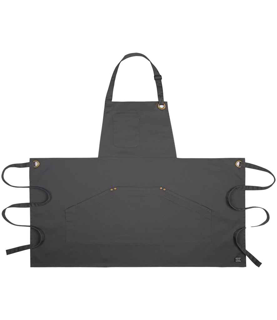 Le Chef Utility Bib Apron Storm Grey
