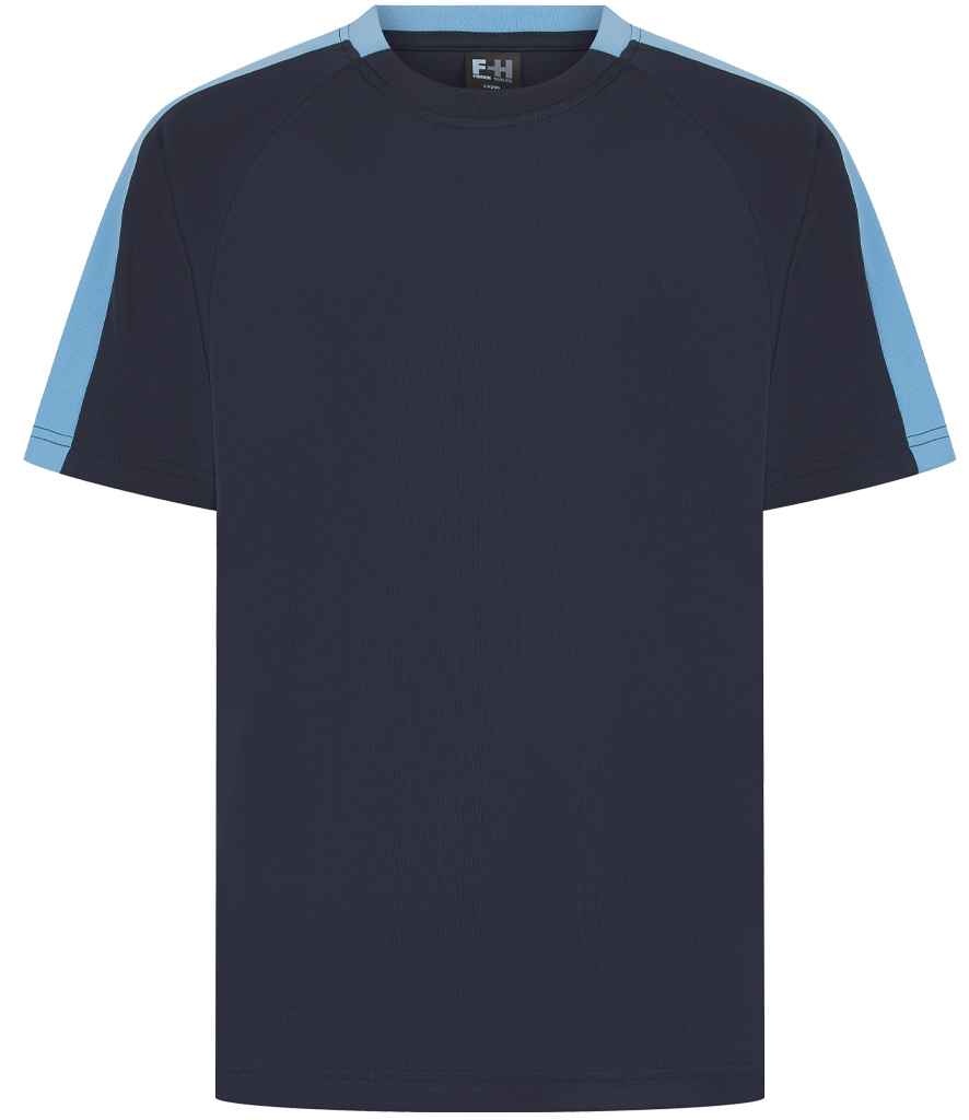 Finden + Hales Unisex Team T-Shirt Navy/Sky blue