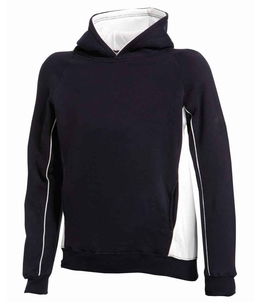 Finden + Hales Kids Contrast Hooded Sweatshirt Navy/White