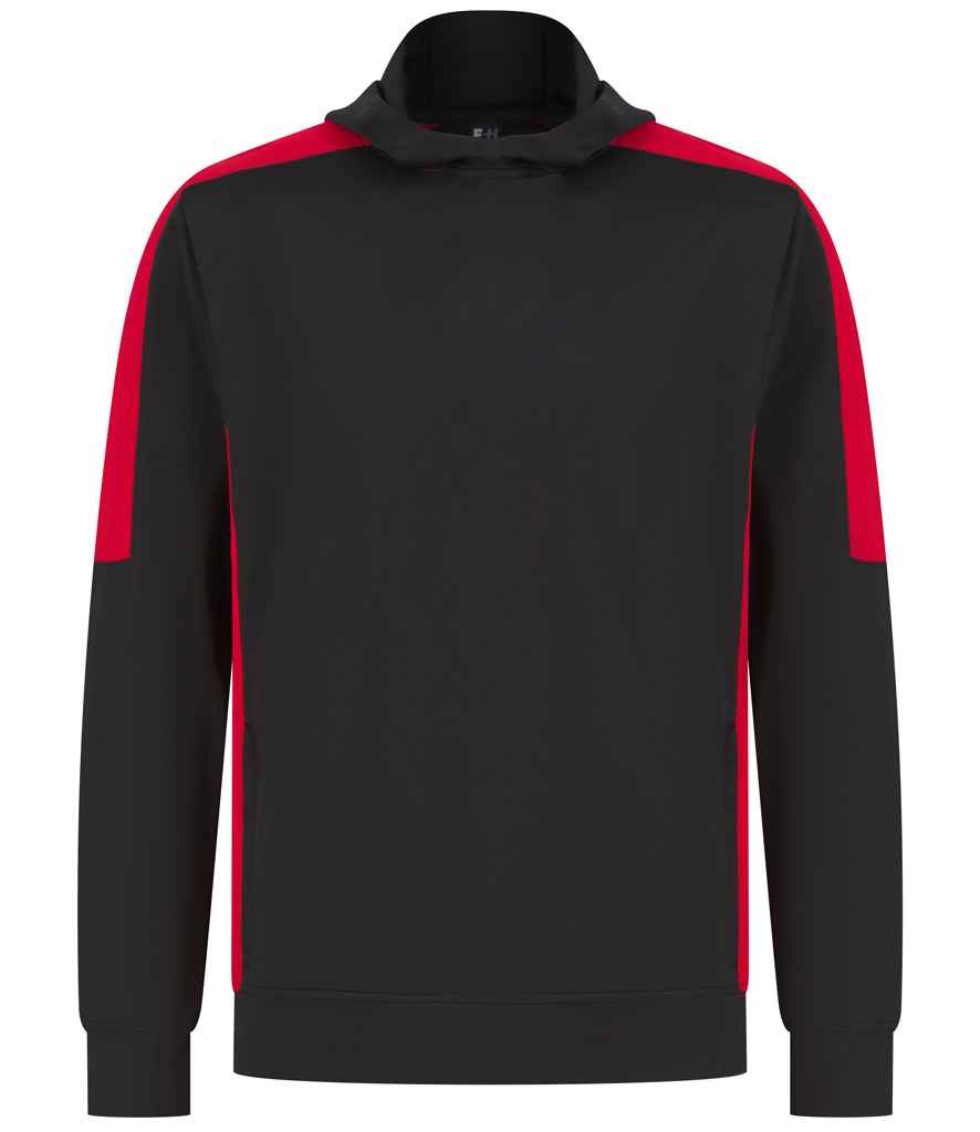 Finden + Hales Unisex Team Hoodie Black/Red