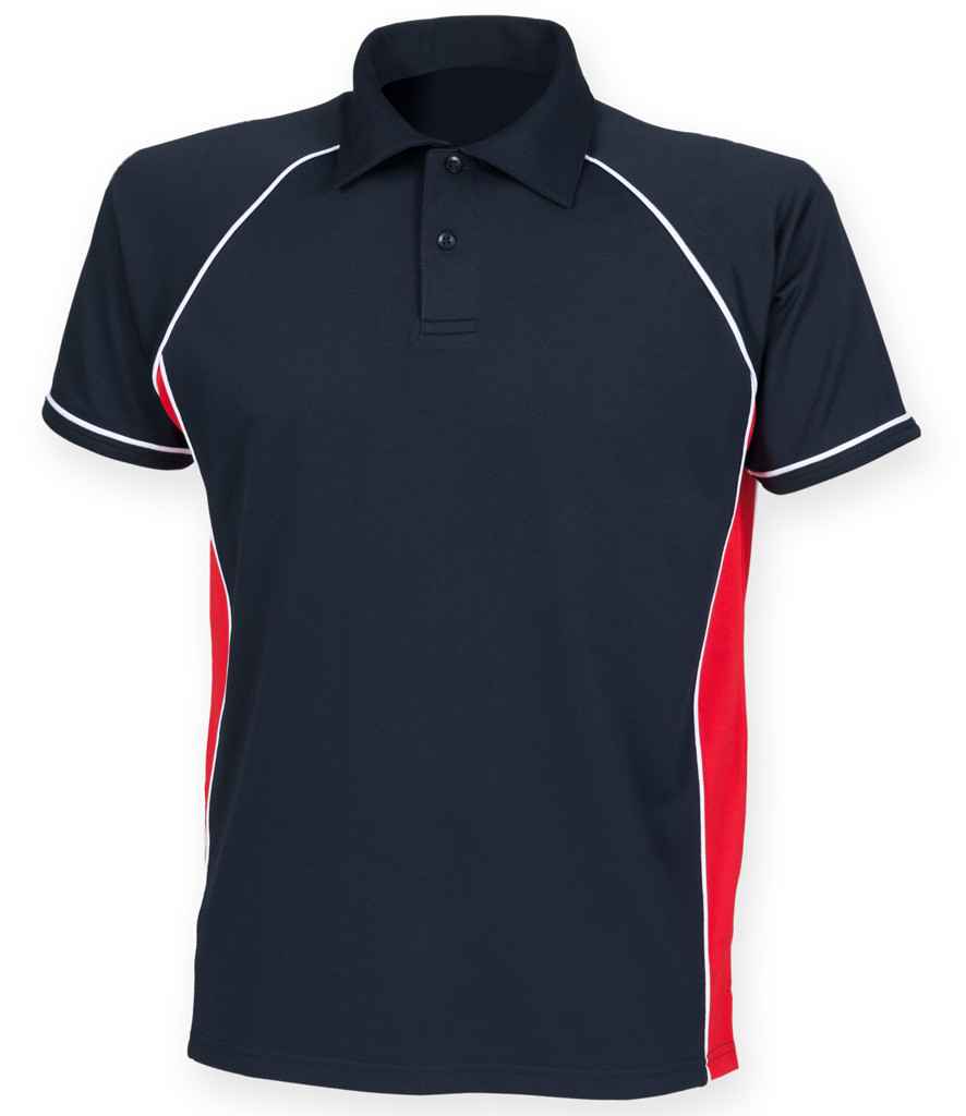 Finden + Hales Performance Piped Polo Shirt | Navy/Red/White Navy/Red/White