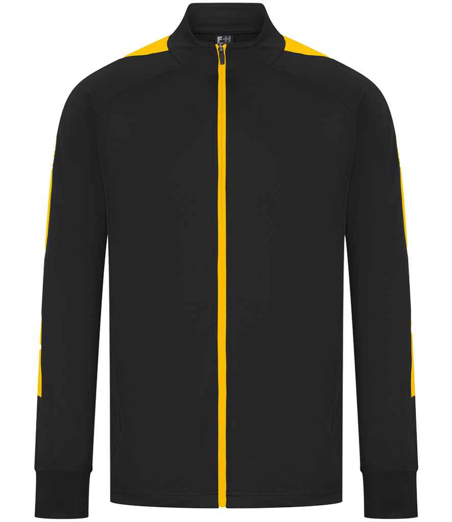 Finden + Hales Knitted Tracksuit Top | Black/Gold Black/Gold