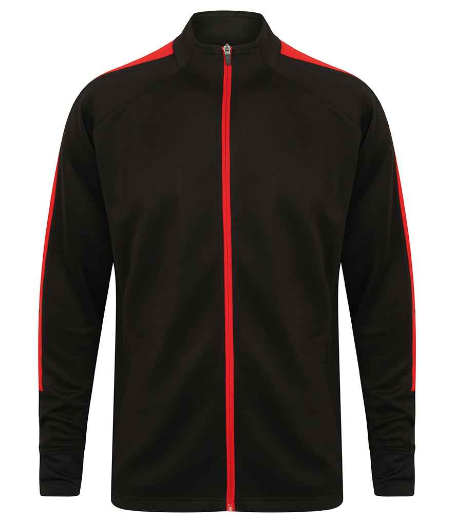 Finden + Hales Knitted Tracksuit Top | Black/Red Black/Red
