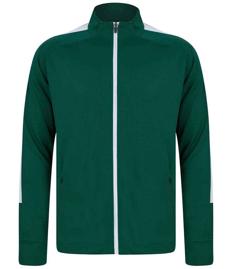 Finden + Hales Knitted Tracksuit Top | Bottle Green/White Bottle Green/White