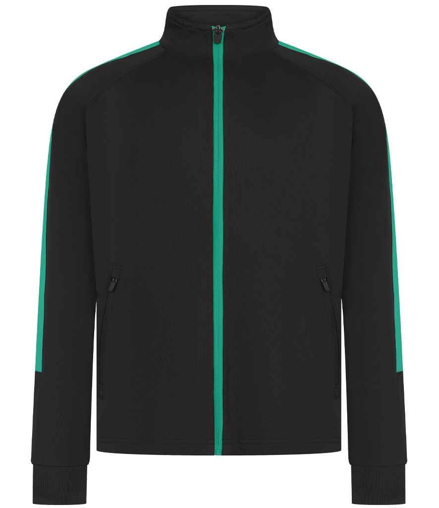 Finden + Hales Kids Knitted Tracksuit Top Black/Emerald