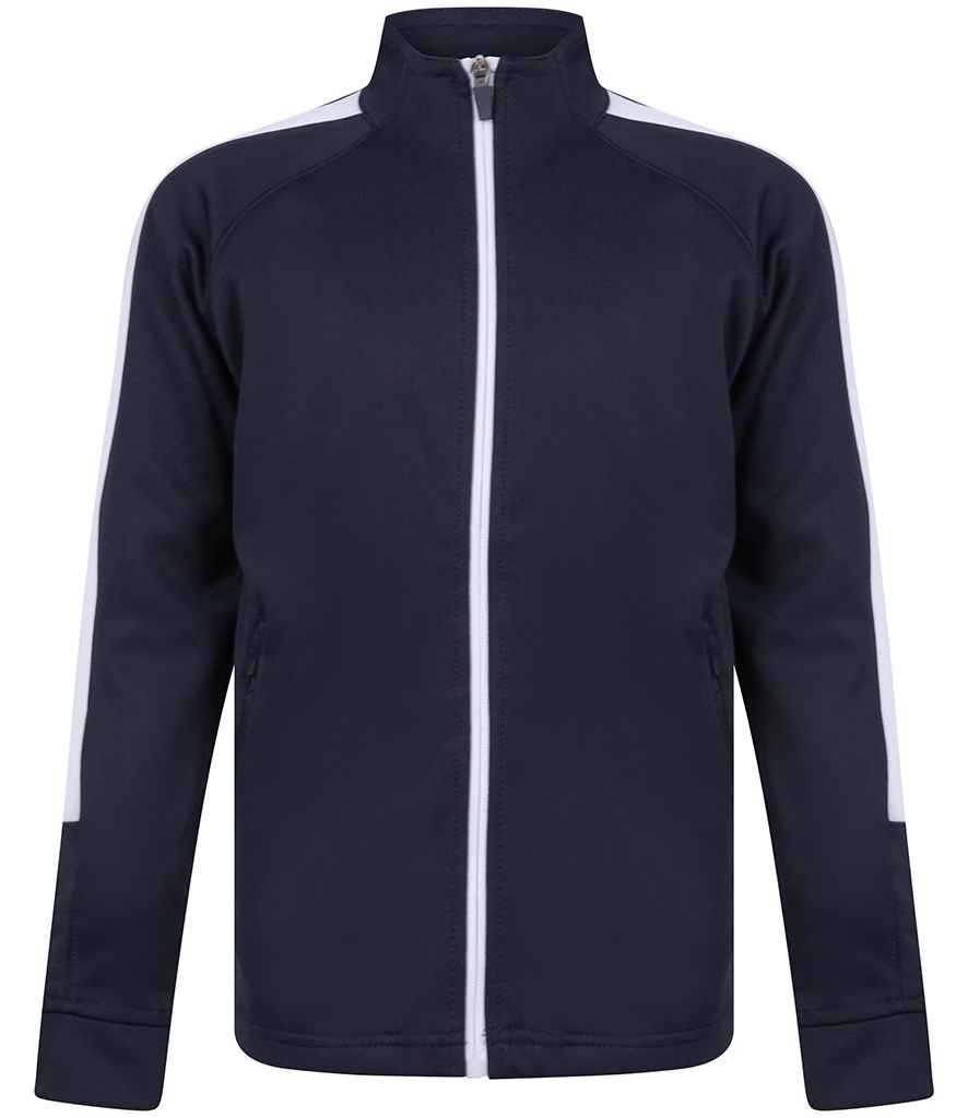 Finden + Hales Kids Knitted Tracksuit Top Navy/White
