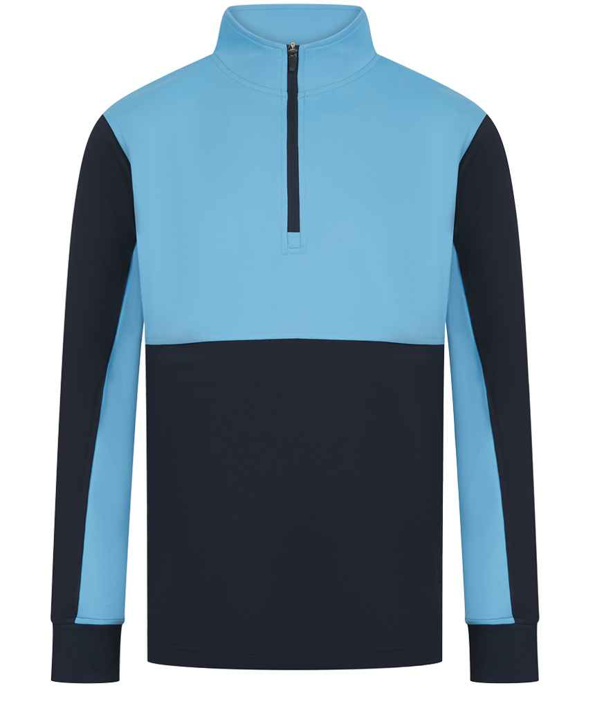 Finden + Hales 1/4 Zip Tracksuit Top Navy/Sky blue