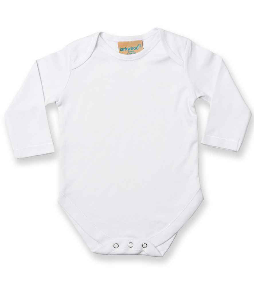 Larkwood Long Sleeve Baby Bodysuit White