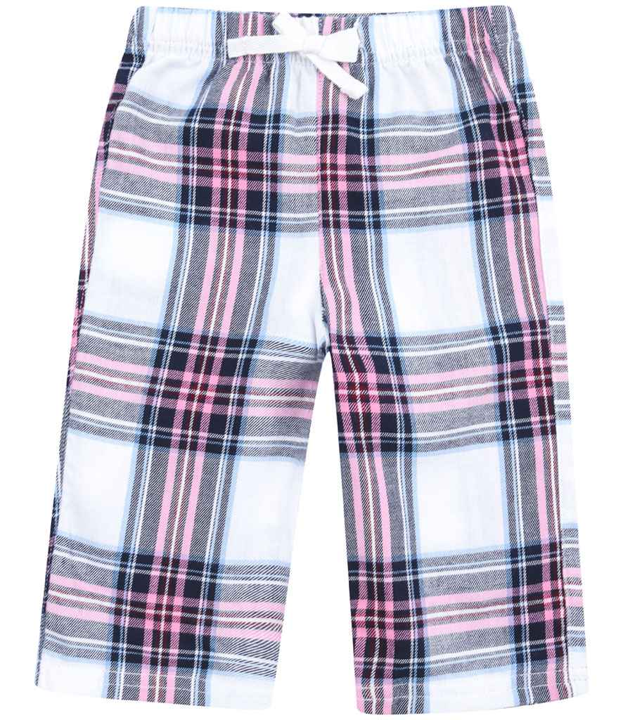 Larkwood Baby/Toddler Tartan Lounge Pants White/Pink