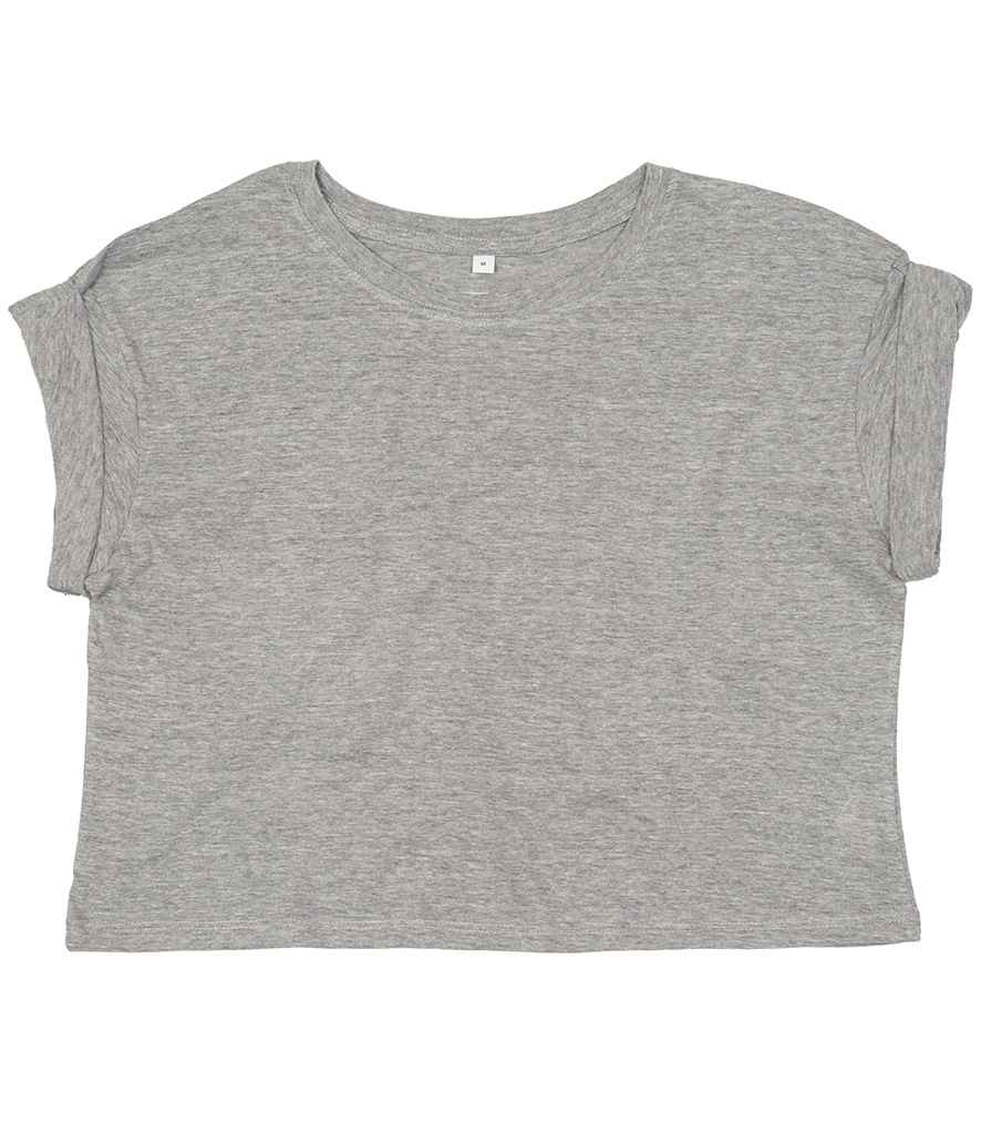 Mantis Ladies Organic Cropped T-Shirt Heather Marl