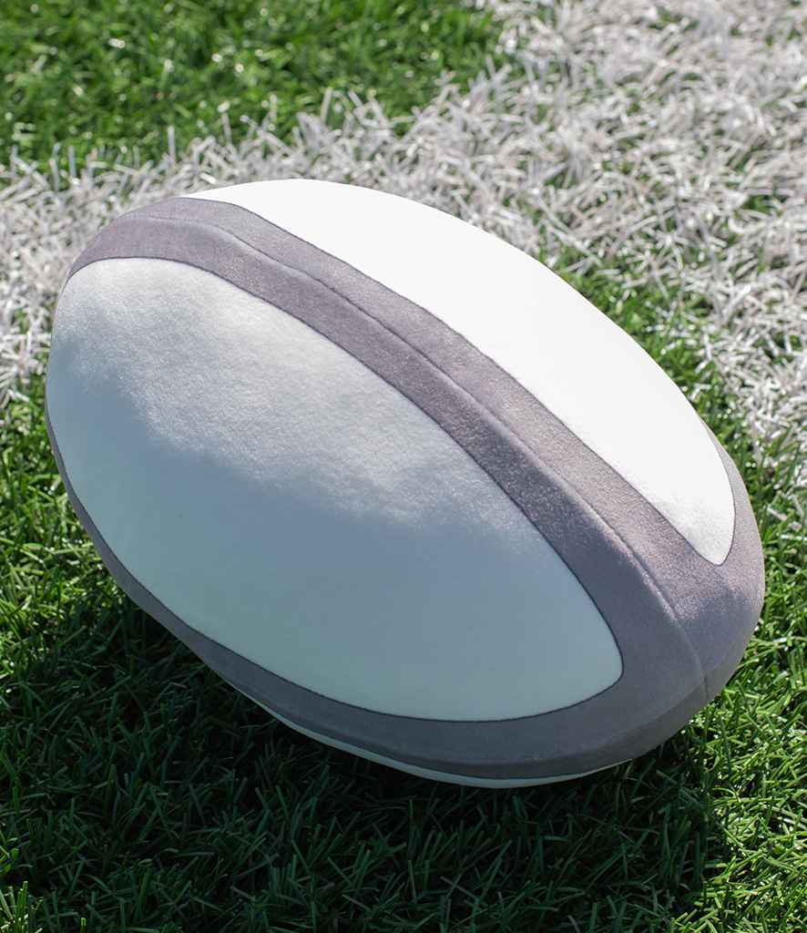 Mumbles Zippie Rugby Ball White/Grey
