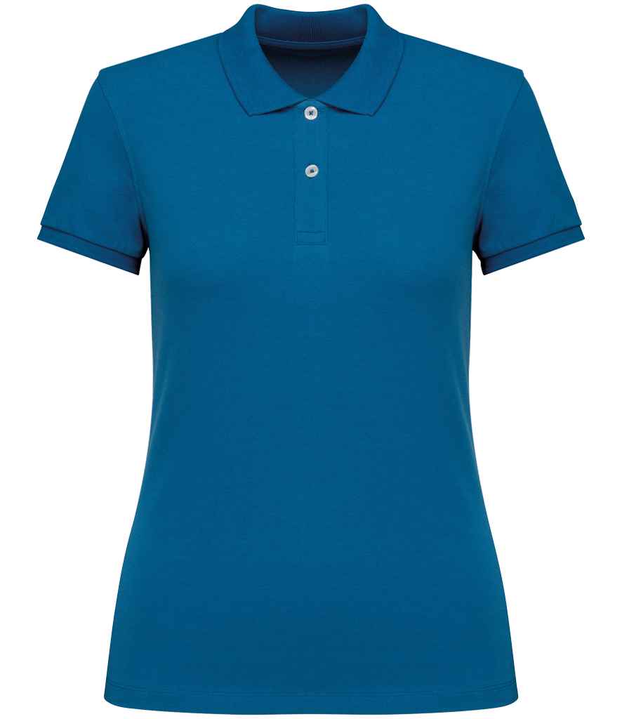 Native Spirit Ladies Piqué Polo Shirt Blue Sapphire