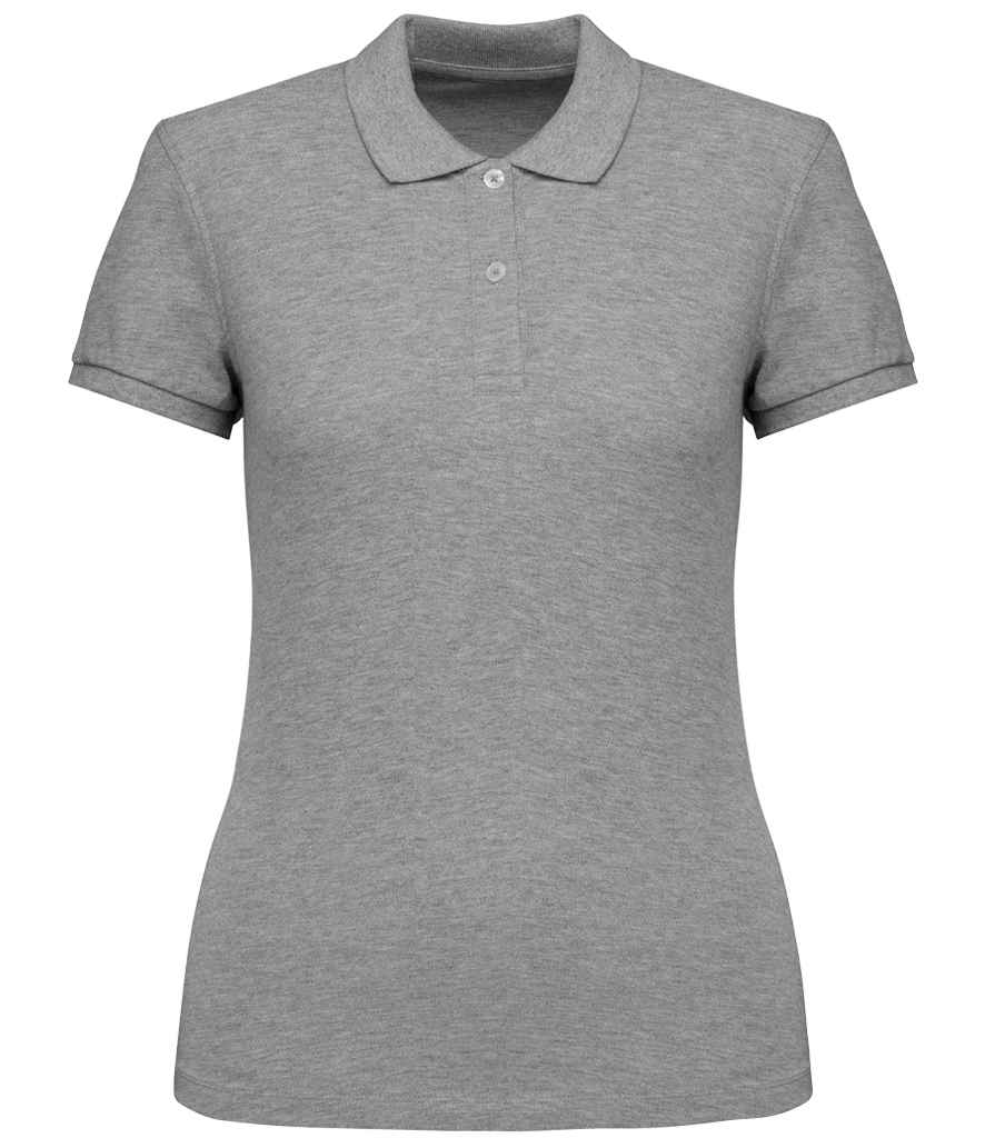 Native Spirit Ladies Piqué Polo Shirt Moon Grey Heather
