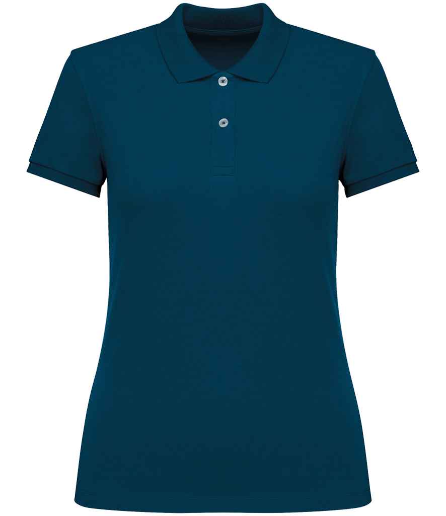 Native Spirit Ladies Piqué Polo Shirt Peacock Blue