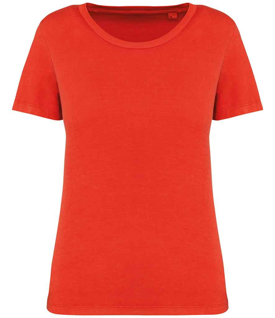 Native Spirit Ladies Faded T-Shirt Washed Paprika