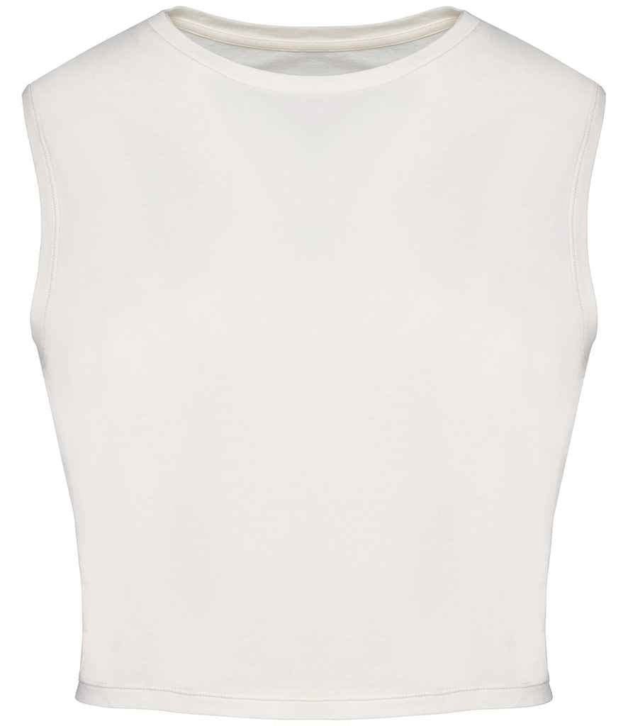Native Spirit Ladies Cropped Tank Top Washed Ivory