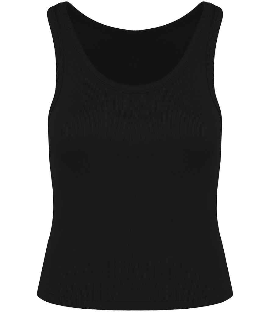 Native Spirit Ladies Ribbed Tank Top Black