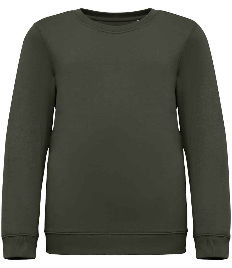 Native Spirit Kids Crew Neck Sweatshirt Organic Khaki
