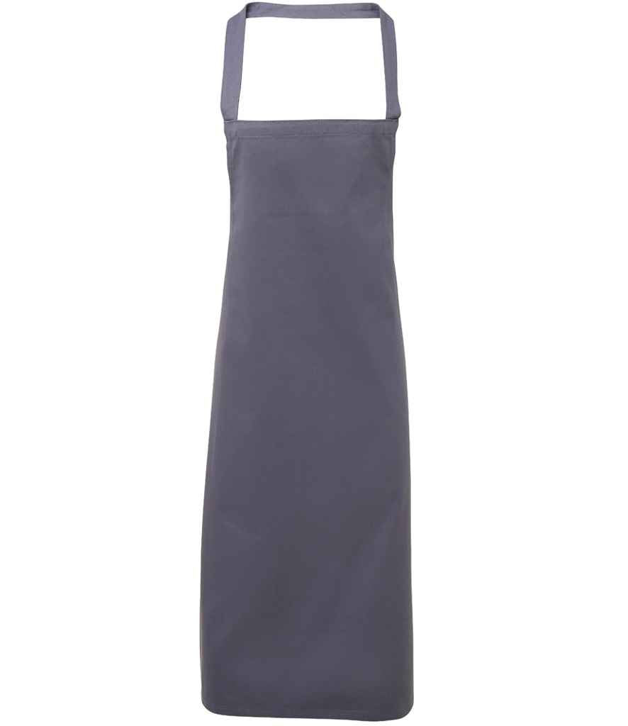 Premier Organic Cotton Bib Apron Steel