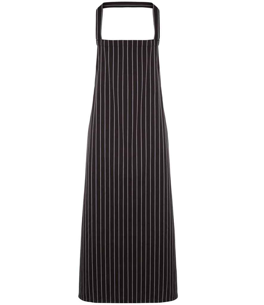 Premier Stripe Apron Black/Grey
