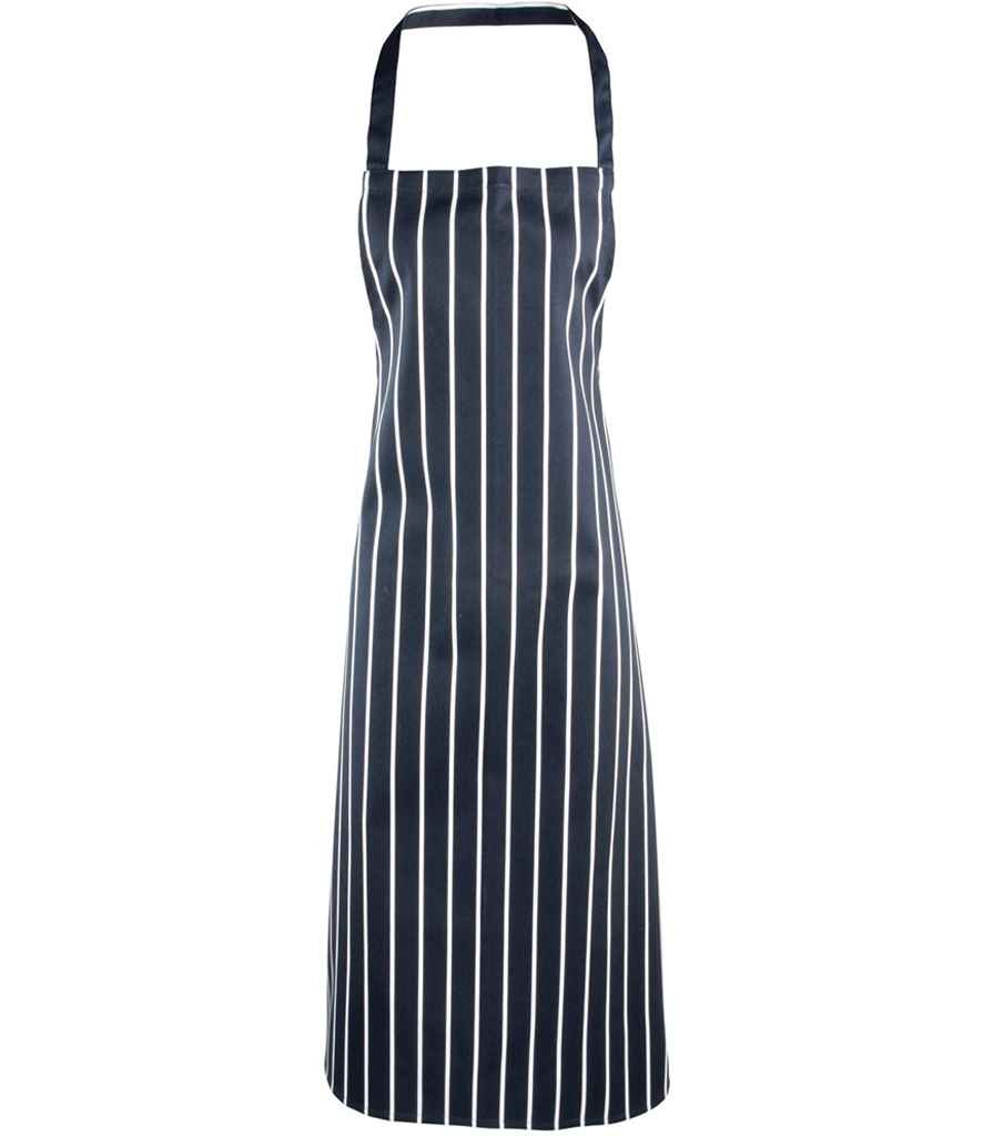 Premier Stripe Apron Navy/White
