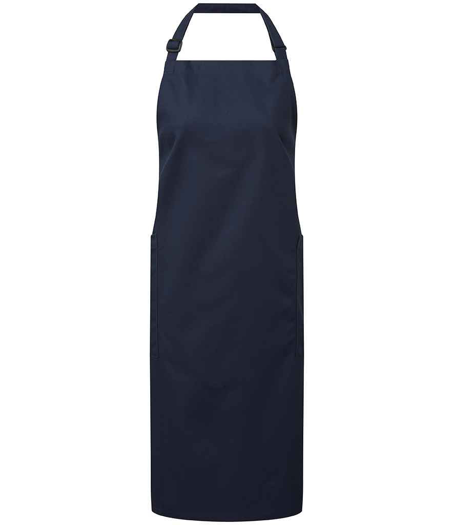 Premier Recycled Polyester and Fairtrade Organic Cotton Bib Apron Navy