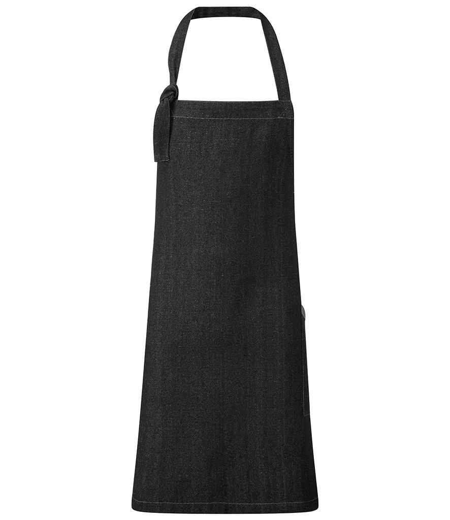 Premier Regenerate Bib Apron Black Denim