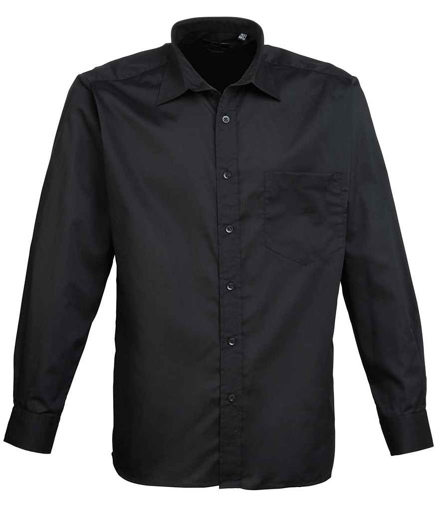 Premier Long Sleeve Poplin Shirt | Black Black