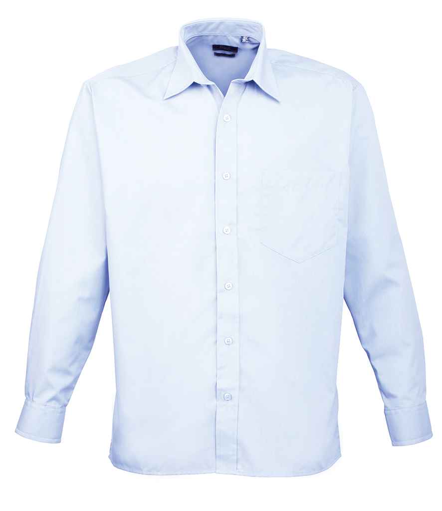 Premier Long Sleeve Poplin Shirt | Light Blue Light Blue