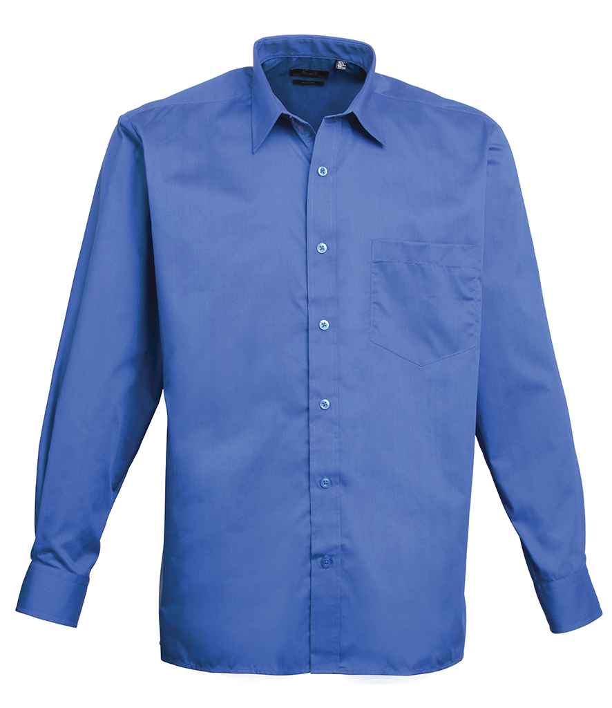 Premier Long Sleeve Poplin Shirt | Royal Blue Royal Blue