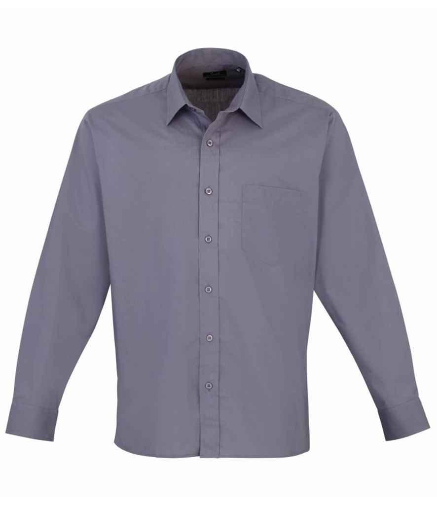 Premier Long Sleeve Poplin Shirt | Steel Steel