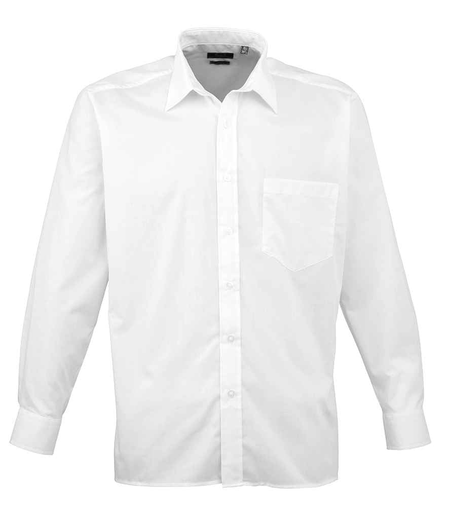 Premier Long Sleeve Poplin Shirt | White White