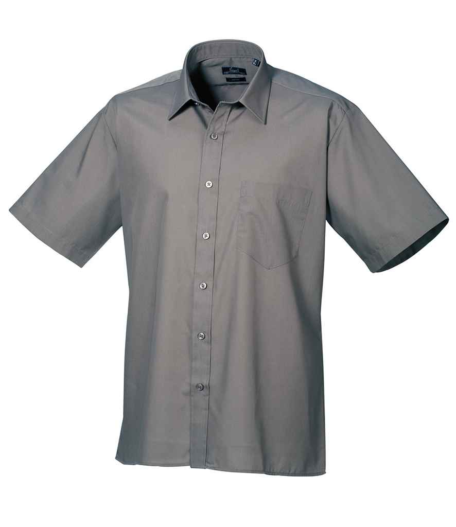 Premier Short Sleeve Poplin Shirt | Dark Grey Dark Grey