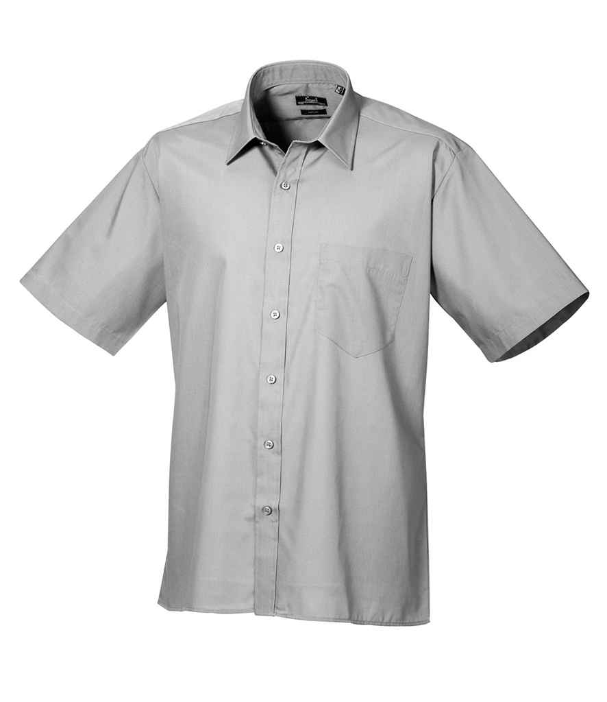 Premier Short Sleeve Poplin Shirt | Silver Silver