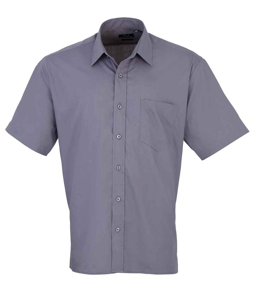 Premier Short Sleeve Poplin Shirt | Steel Steel