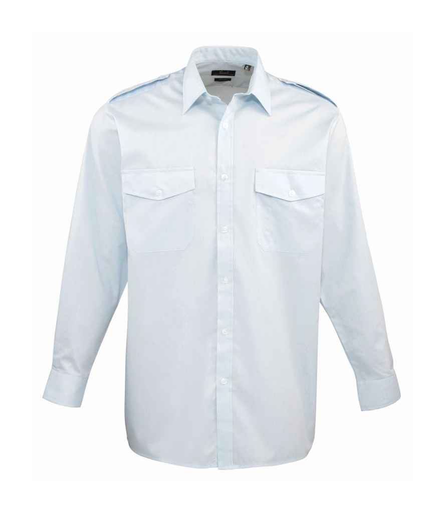 Premier Long Sleeve Pilot Shirt Light Blue