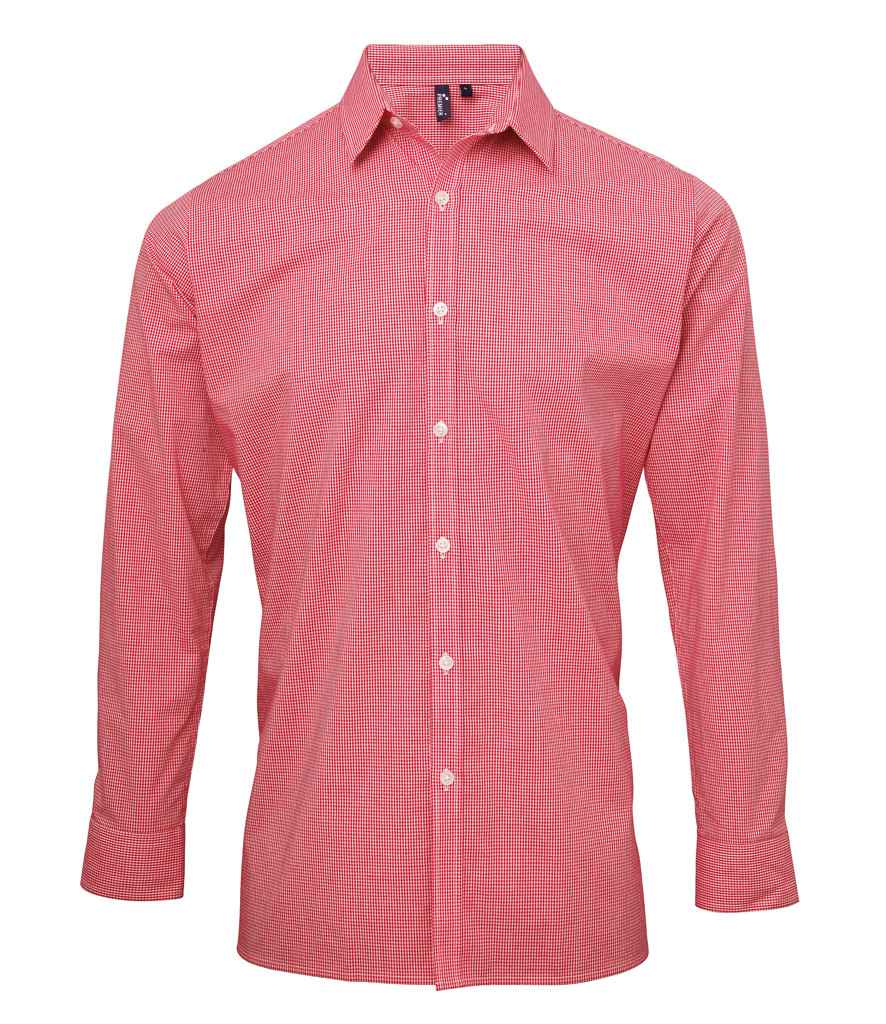 Premier Gingham Long Sleeve Shirt Red/White
