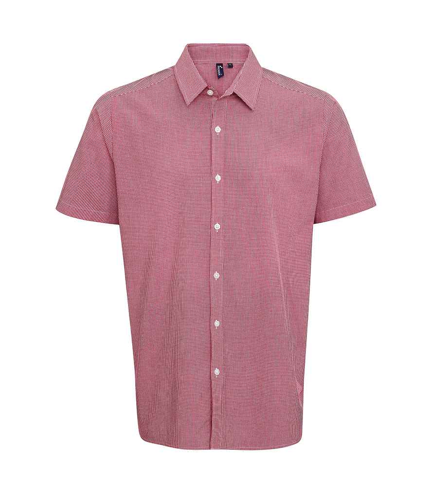 Premier Gingham Short Sleeve Shirt Red/White