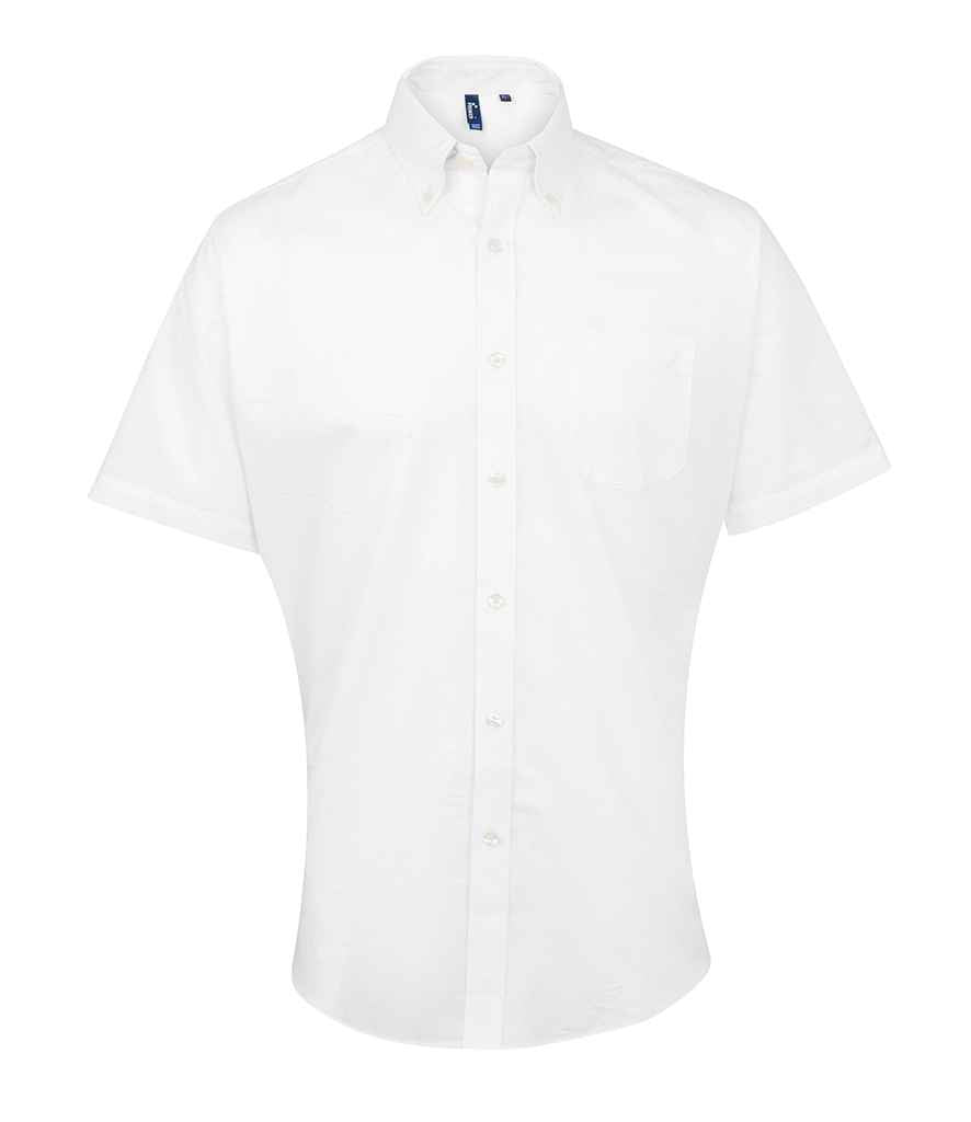 Premier Signature Short Sleeve Oxford Shirt White