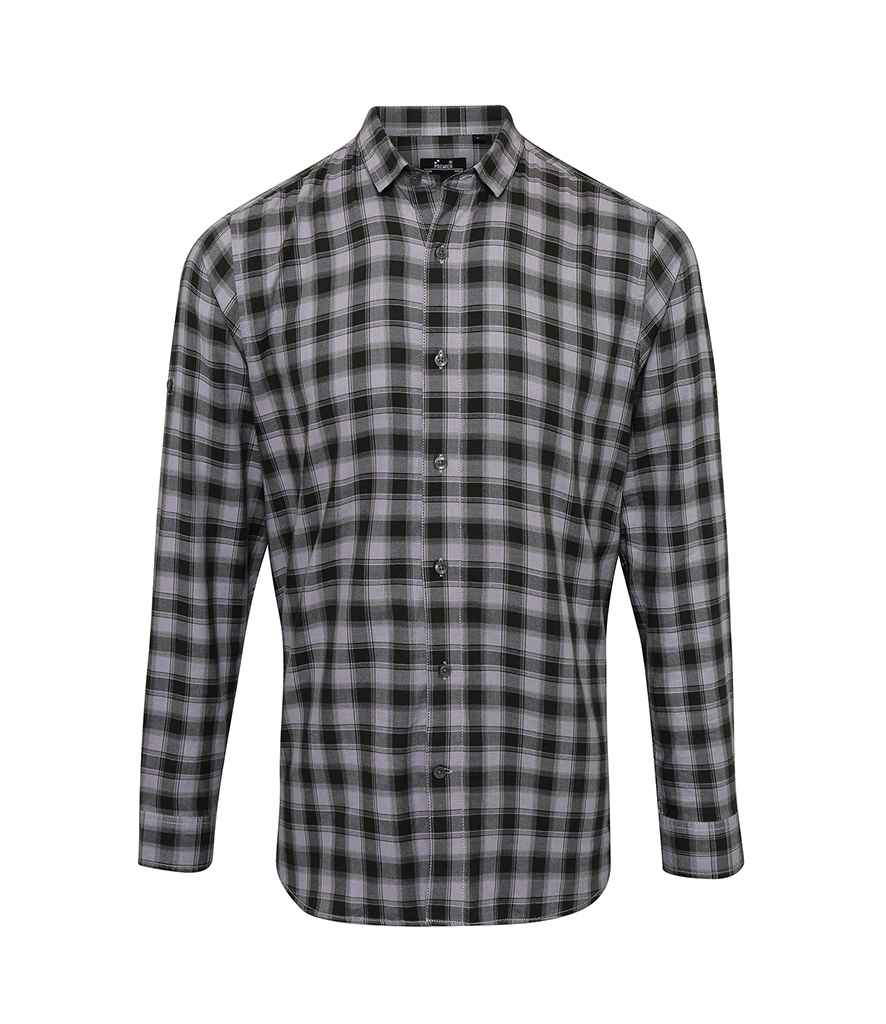 Premier Mulligan Check Long Sleeve Shirt Steel/Black