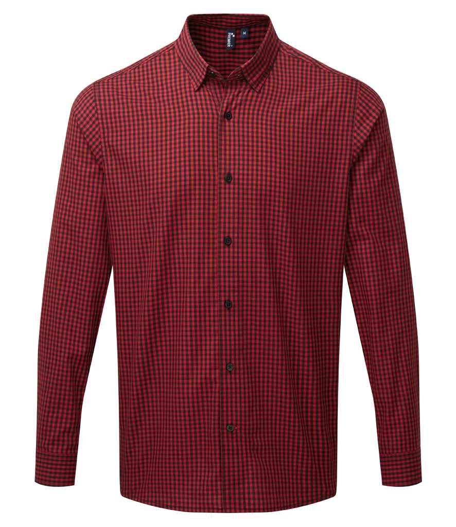 Premier Maxton Check Long Sleeve Shirt Black/Red