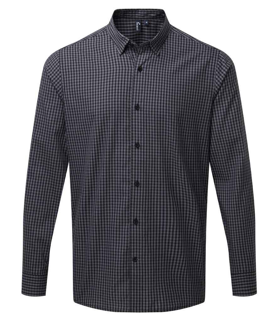 Premier Maxton Check Long Sleeve Shirt Steel/Black