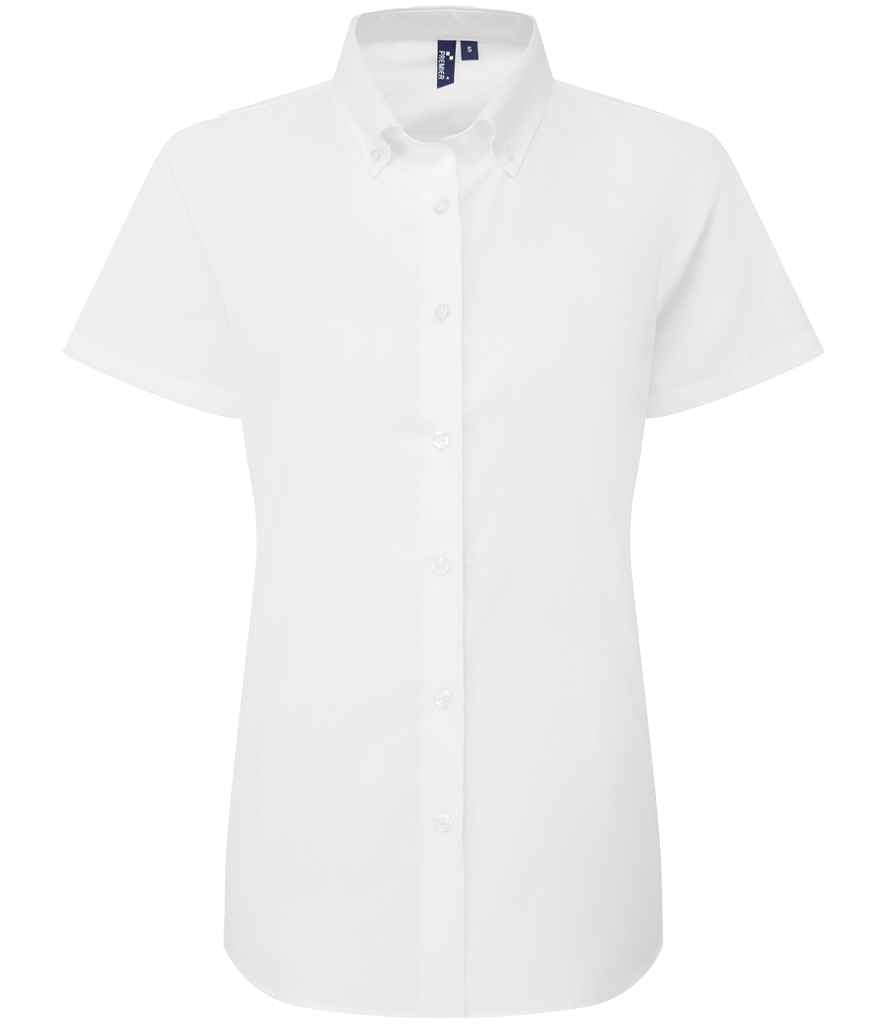 Premier Ladies Supreme Short Sleeve Oxford Shirt White