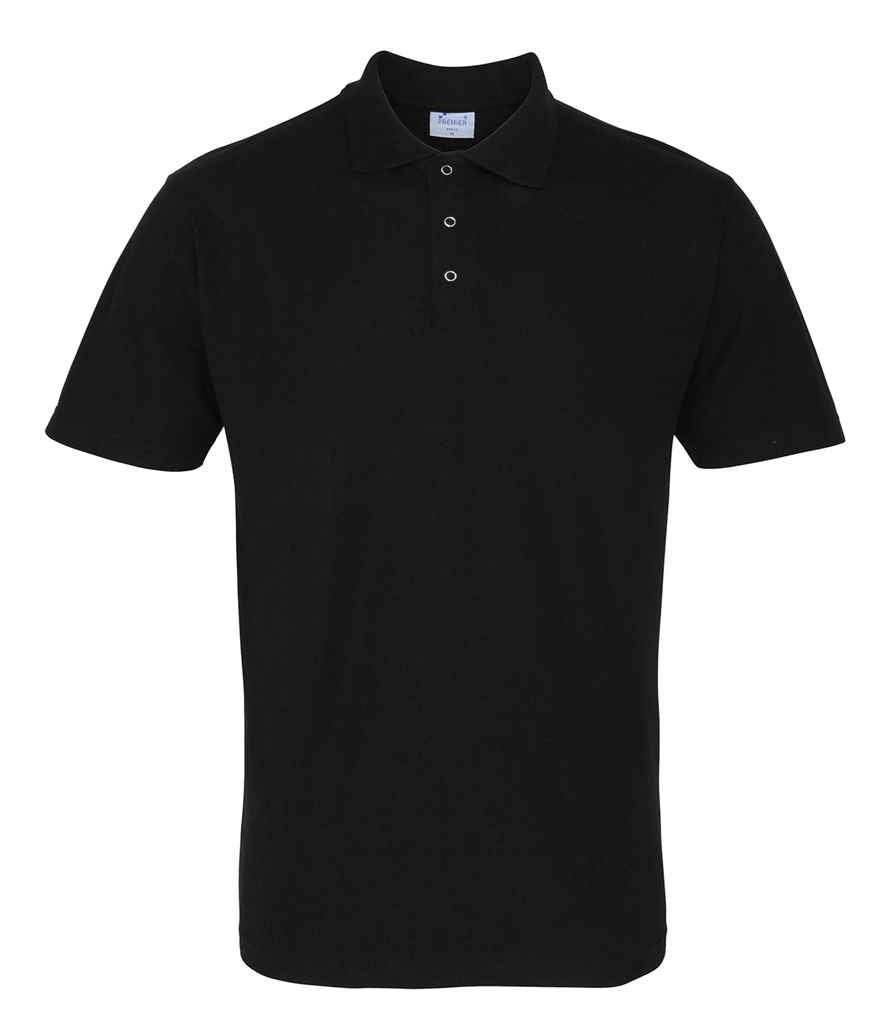 Premier Stud Piqué Polo Shirt Black